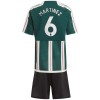 Conjunto (Camiseta+Pantalón Corto) Manchester United Martinez 6 Segunda Equipación 23-24 - Niño